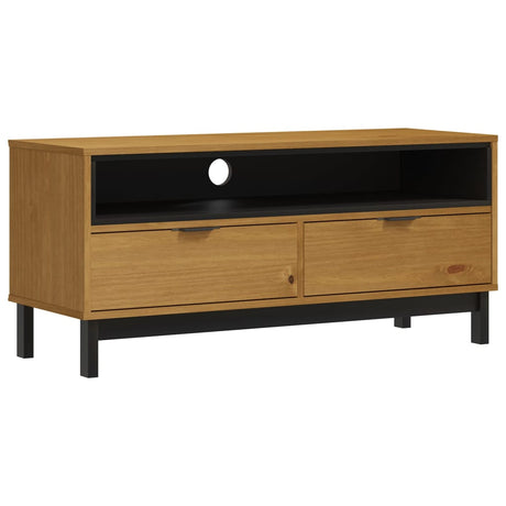 Vidaxl tv-meubel flam 110x40x50 cm massief grenenhout