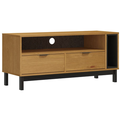 Vidaxl tv-meubel flam 110x40x50 cm massief grenenhout