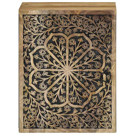 Vidaxl badkamerwandkast 38x33x48 cm massief mangohout