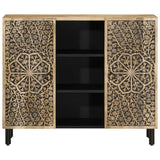 Vidaxl bijzetkast 90x33x75 cm massief mangohout