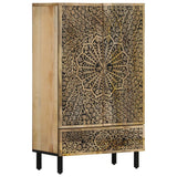 Vidaxl hoge kast 60x33x100 cm massief mangohout