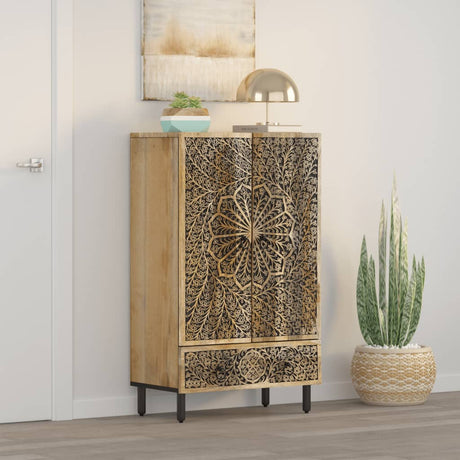 Vidaxl hoge kast 60x33x100 cm massief mangohout
