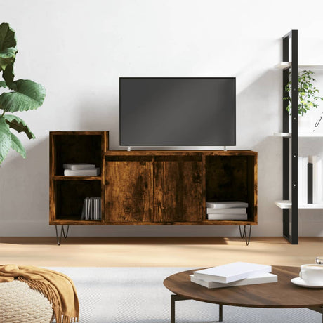 Vidaxl tv-meubel 100x35x55 cm bewerkt hout gerookt eikenkleurig