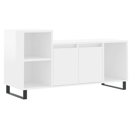 Vidaxl tv-meubel 100x35x55 cm bewerkt hout hoogglans wit