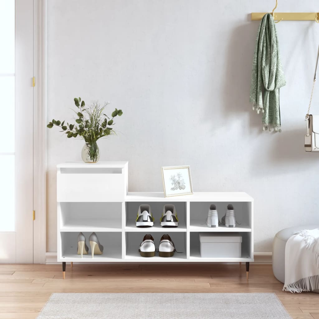 Vidaxx skoskab 102x36x60 cm konstrueret træ hvid