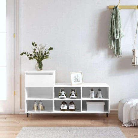 Vidaxx skoskab 102x36x60 cm konstrueret træ hvid