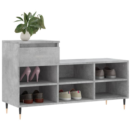 Vidaxx skoskab 102x36x60 cm konstrueret træ betongrå