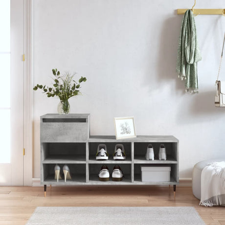 Vidaxx skoskab 102x36x60 cm konstrueret træ betongrå