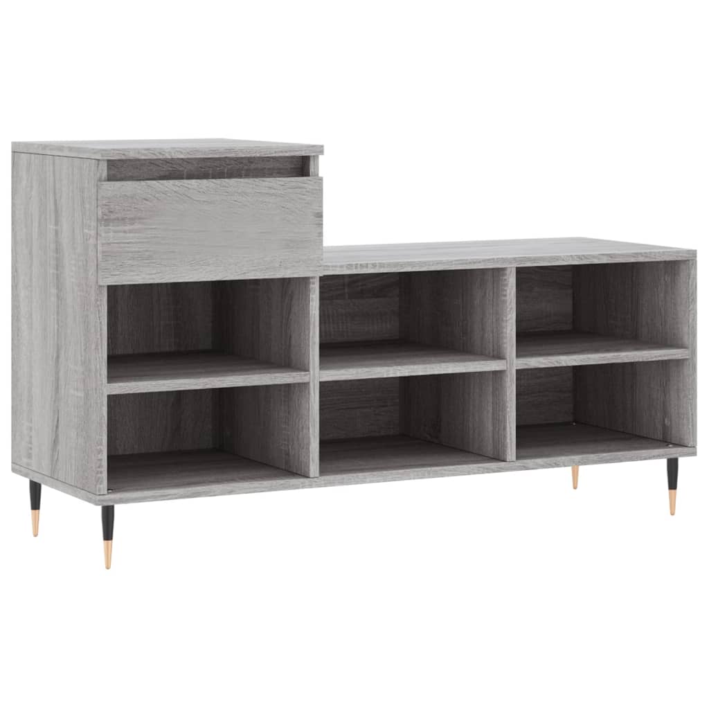 VidaXL skoskab 102x36x60 cm konstrueret træ sonoma grå