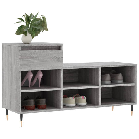 VidaXL skoskab 102x36x60 cm konstrueret træ sonoma grå