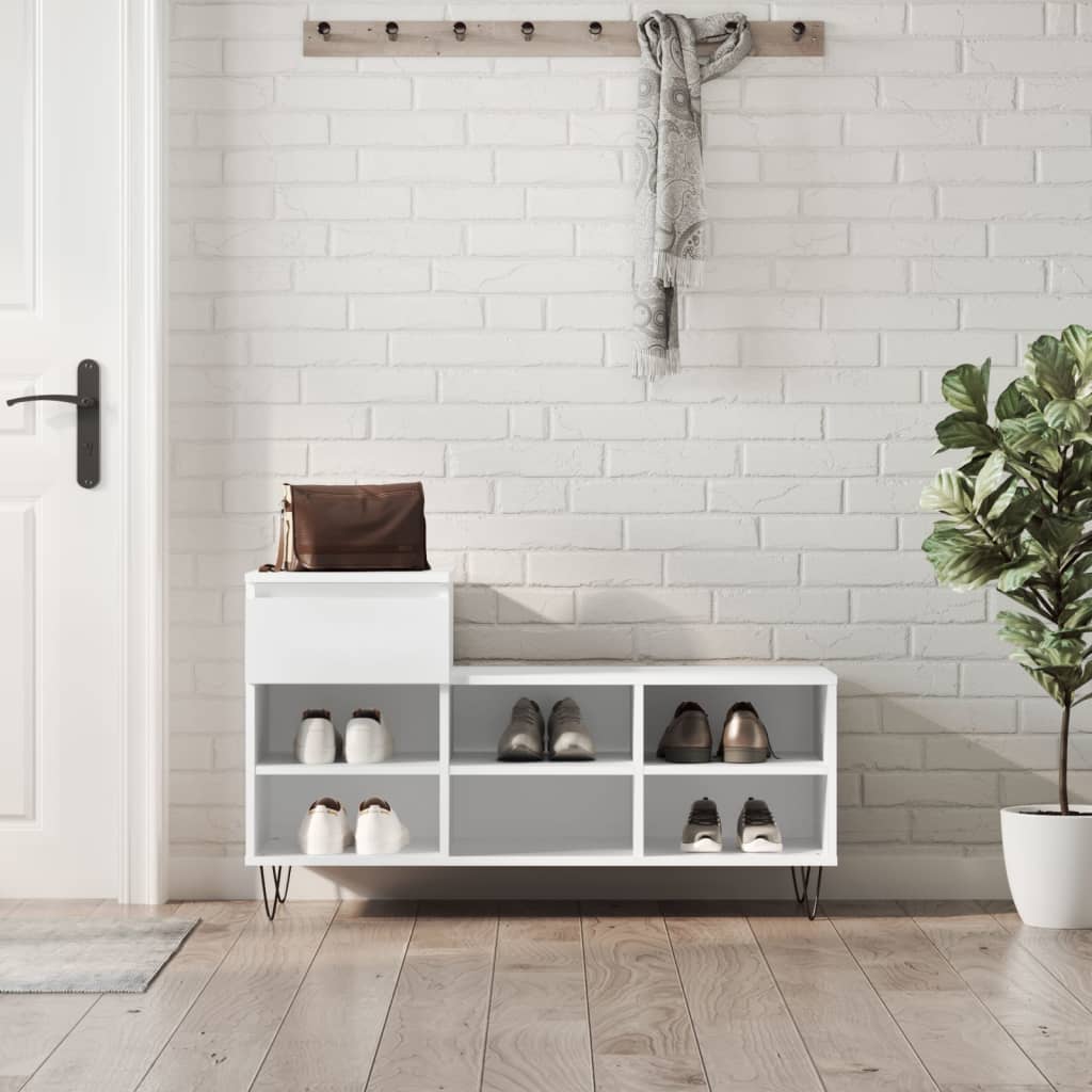 Vidaxx skoskab 102x36x60 cm konstrueret træ hvid