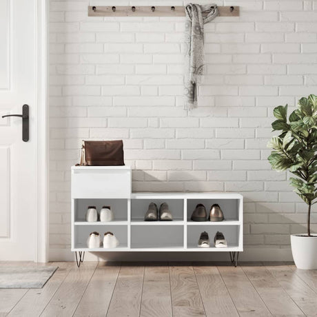 Vidaxx skoskab 102x36x60 cm konstrueret træ hvid