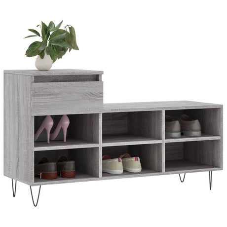VidaXL skoskab 102x36x60 cm konstrueret træ sonoma grå