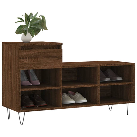 Vidaxx skoskab 102x36x60 cm færdig træbrun eg farve