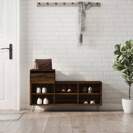 Vidaxx skoskab 102x36x60 cm færdig træbrun eg farve