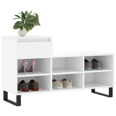 Vidaxx skoskab 102x36x60 cm konstrueret træ hvid