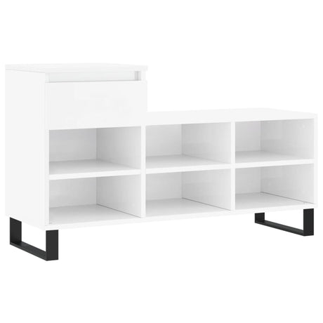 Vidaxx skoskab 102x36x60 cm færdigt træ højglans hvid