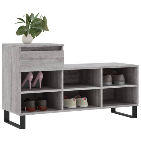 VidaXL skoskab 102x36x60 cm konstrueret træ sonoma grå