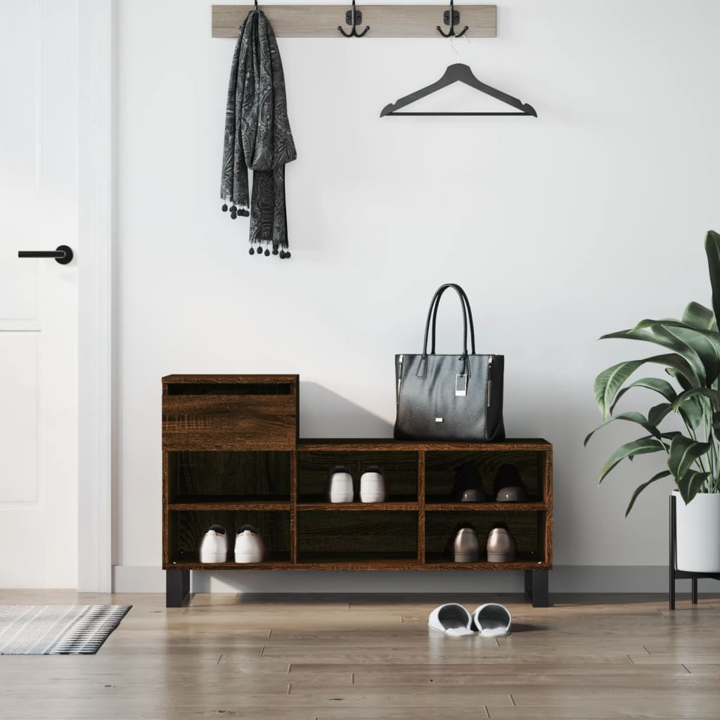 Vidaxx skoskab 102x36x60 cm færdig træbrun eg farve
