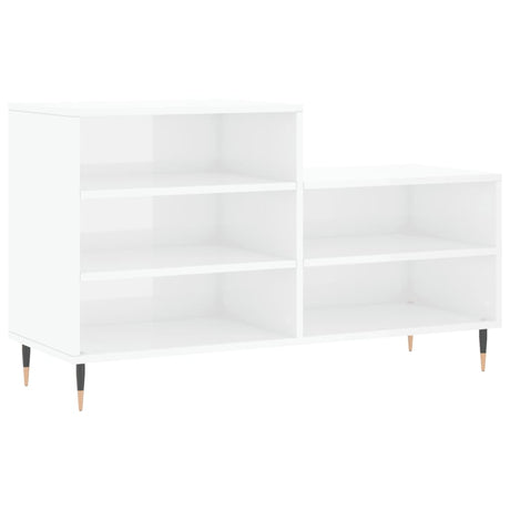 Vidaxx skoskab 102x36x60 cm færdigt træ højglans hvid