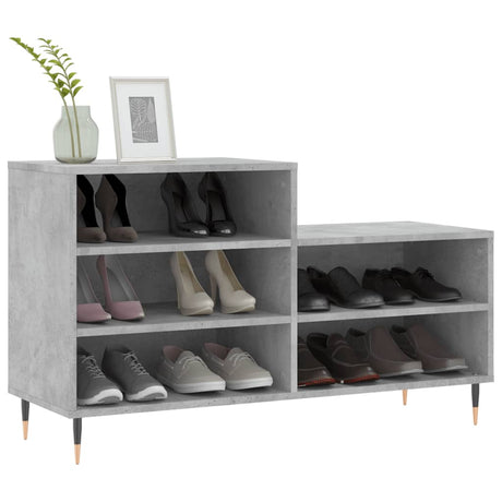 Vidaxx skoskab 102x36x60 cm konstrueret træ betongrå