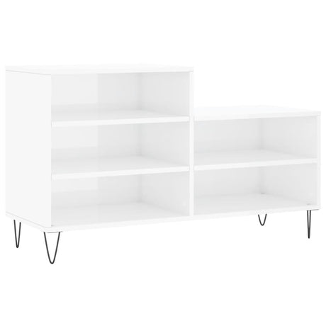 Vidaxx skoskab 102x36x60 cm færdigt træ højglans hvid