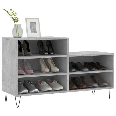 Vidaxx skoskab 102x36x60 cm konstrueret træ betongrå