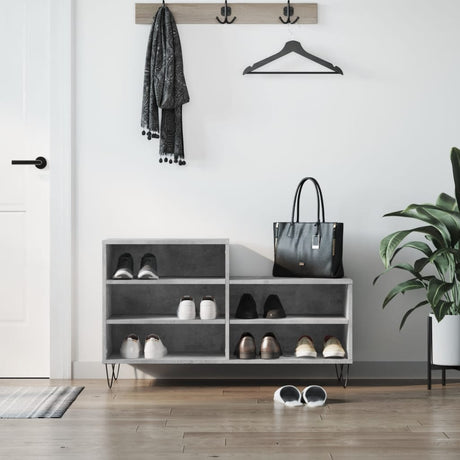 Vidaxx skoskab 102x36x60 cm konstrueret træ betongrå