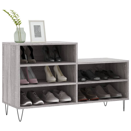 VidaXL skoskab 102x36x60 cm konstrueret træ sonoma grå