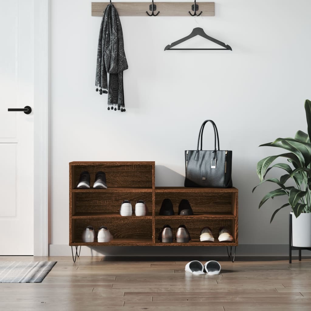 Vidaxx skoskab 102x36x60 cm færdig træbrun eg farve