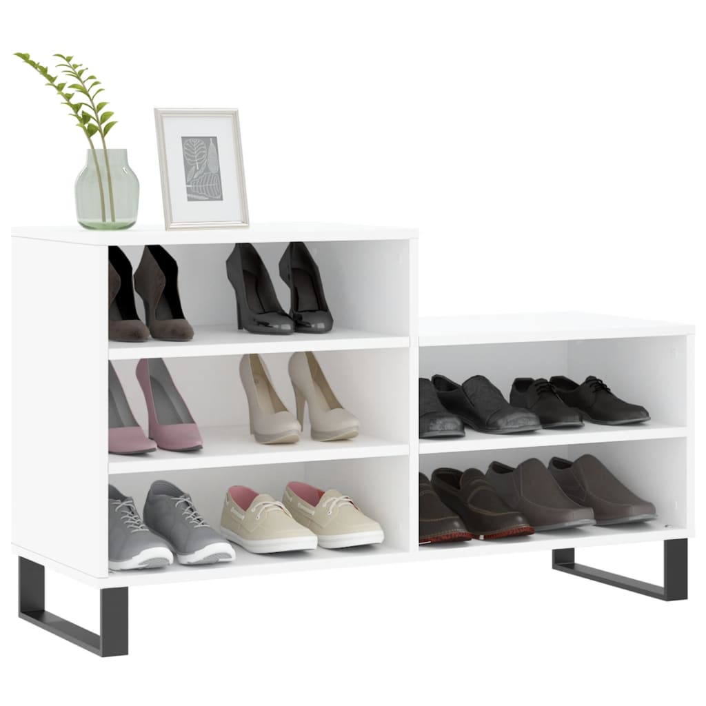 Vidaxx skoskab 102x36x60 cm konstrueret træ hvid