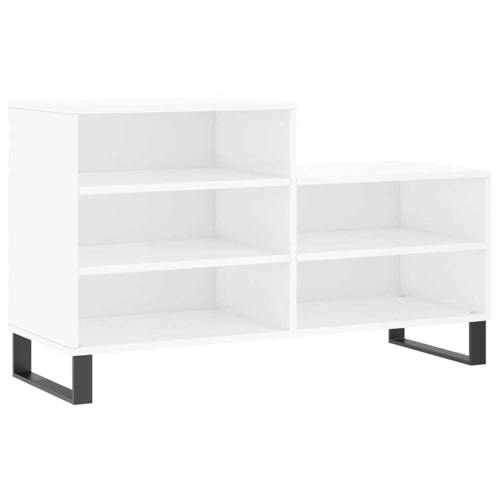 Vidaxx skoskab 102x36x60 cm færdigt træ højglans hvid