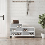 Vidaxx skoskab 102x36x60 cm færdigt træ højglans hvid