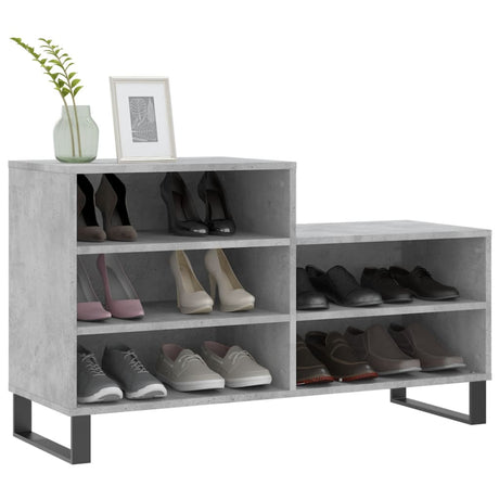 Vidaxx skoskab 102x36x60 cm konstrueret træ betongrå