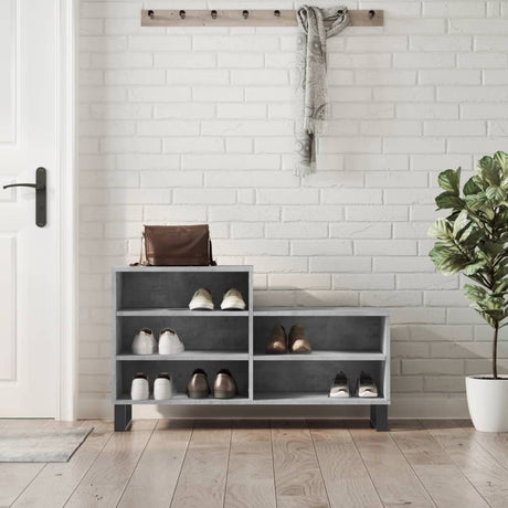 Vidaxx skoskab 102x36x60 cm konstrueret træ betongrå