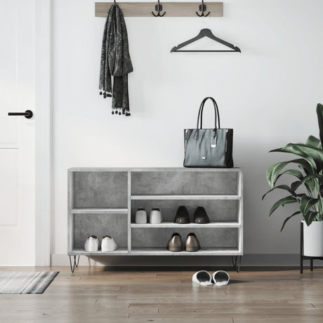 Vidaxx skoskab 102x36x60 cm konstrueret træ betongrå