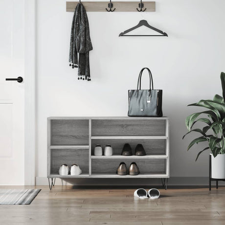 VidaXL skoskab 102x36x60 cm konstrueret træ sonoma grå
