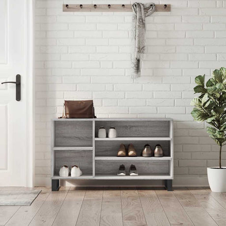 VidaXL skoskab 102x36x60 cm konstrueret træ sonoma grå
