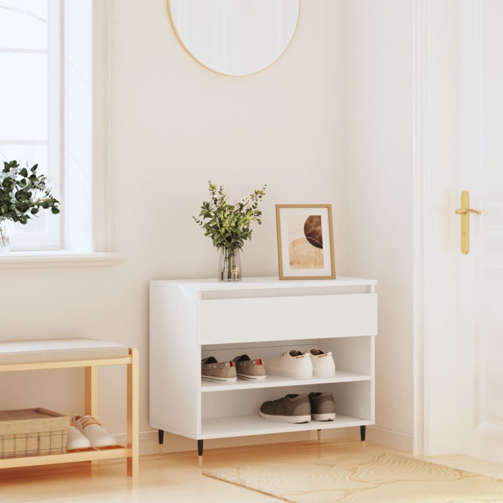Vidaxx skoskab 70x36x60 cm konstrueret træ hvid