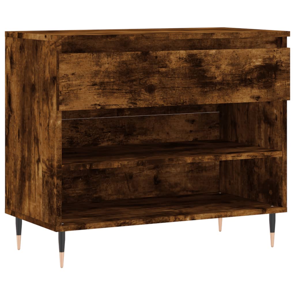 VidaXL Skoskab 70x36x60 cm konstrueret træ, røget eg