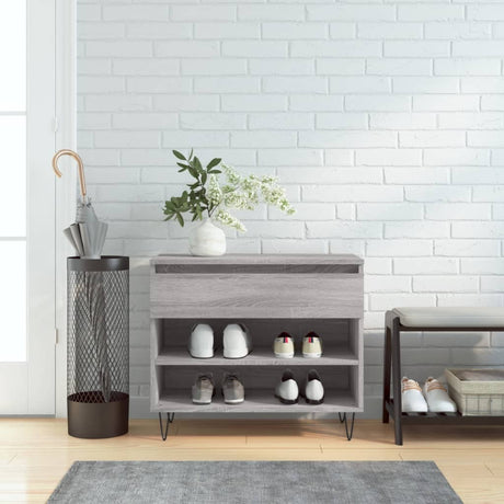 VidaXL skoskab 70x36x60 cm konstrueret træ sonoma grå
