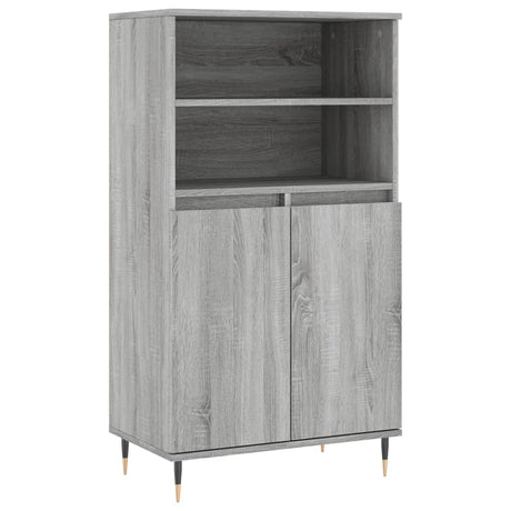 Vidaxl hoge kast 60x36x110 cm bewerkt hout grijs sonoma eikenkleurig