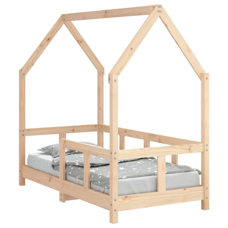 Vidaxl kinderbedframe 70x140 cm massief grenenhout