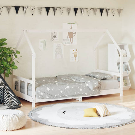 Vidaxl kinderbedframe 90x190 cm massief grenenhout wit