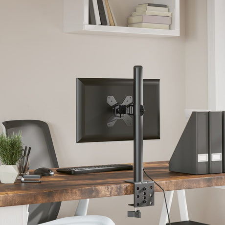 VidaXL skærmbeslag VESA 75 100 mm sort stål