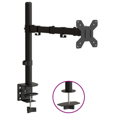 VidaXL skærmbeslag VESA 75 100 mm sort stål