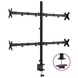 VidaXL skærmbeslag VESA 75 100 mm sort stål