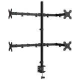 VidaXL skærmbeslag VESA 75 100 mm sort stål