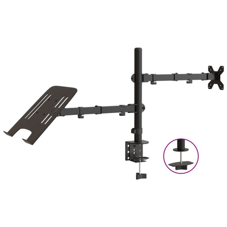 VidaXL skærmbeslag VESA 75 100 mm sort stål