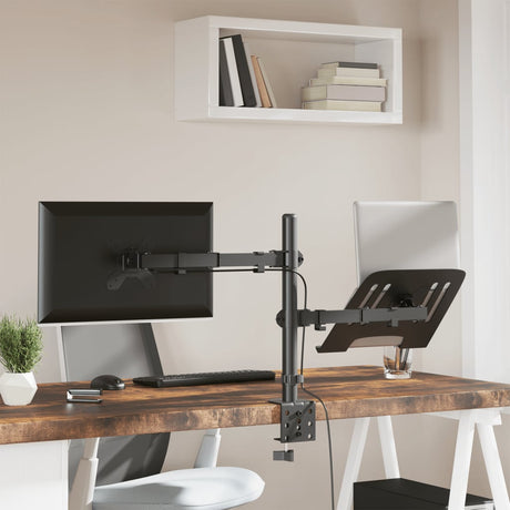 VidaXL skærmbeslag VESA 75 100 mm sort stål